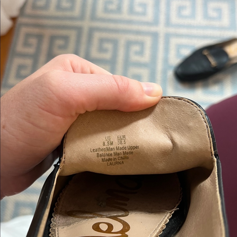 Sam Edelman Linnie Gold Bit Black Leather Loafers - Picture 5 of 5